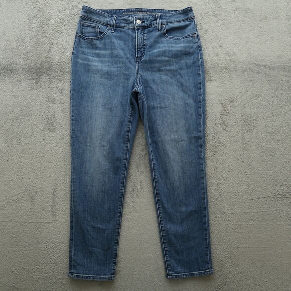 Chico's Jeans Women's 1R US-8 Mid-Rise Girlfriend Slim Leg Ankle 25" Inseam - Picture 1 of 16